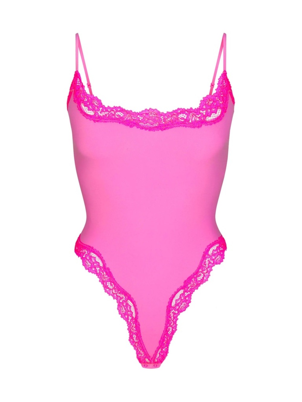 Skims fits everybody lace cami cami bodysuit in color taffy size small